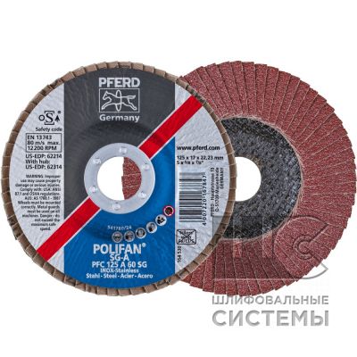 Лепестковый шлиф. круг PFC 125 A 60 SG