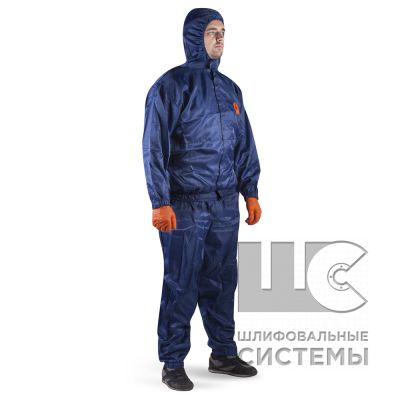 JPC106b L Многоразовый комплект куртка+брюки, синий, 99% полиэстер/1% карбон. нить (25шт)
