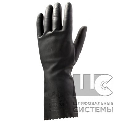 JL711 Латексные перчатки без напыления, черные, размер  L (уп.12пар)