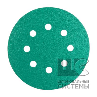 Шлиф. диск на цепляющейся осн. Abraforce  Green Film D=125  8 отв. P800