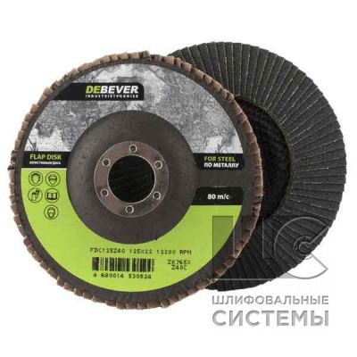 FDF125Z24 Круг лепестковый торцевой 125x22 Zn  24P КЛ flat/DEBEVER