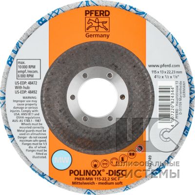 Круг шлифовальный PNER-MW 115-22,2 SIC F