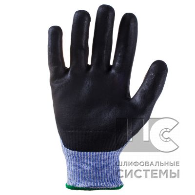JC051 Самурай 01 L Трикотаж. перчатки от порезов (5 класс), серые, полиэтилен (12пар)
