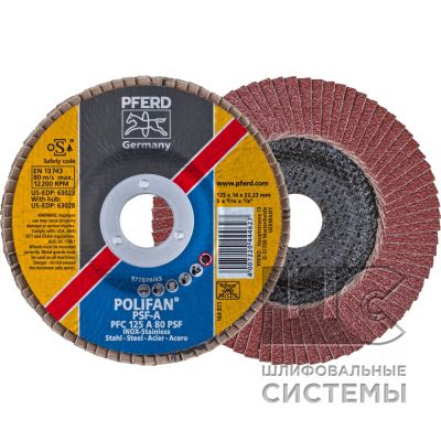 Лепестковый шлиф. круг PFC 125 A 80 PSF