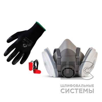 ПРОТИВОПЫЛЕВОЙ КОМПЛЕКТ Jeta Safety J-SET Dust Kit 5500P размер L: полумаска, противоаэрозольные фил