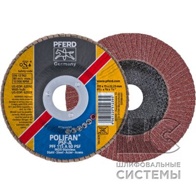 Лепестковый шлиф. круг PFF 115 A 60 PSF STEELOX