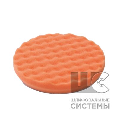 Полир. диск POLISHING PAD 150мм/6, поролоновый, рельефный, оранжевый, жесткий, липучка