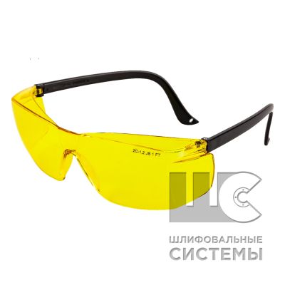 JSG811-Y Clear vision  Очки защитные открытого типа, янтарные линзы из ударопрочного поликарбоната